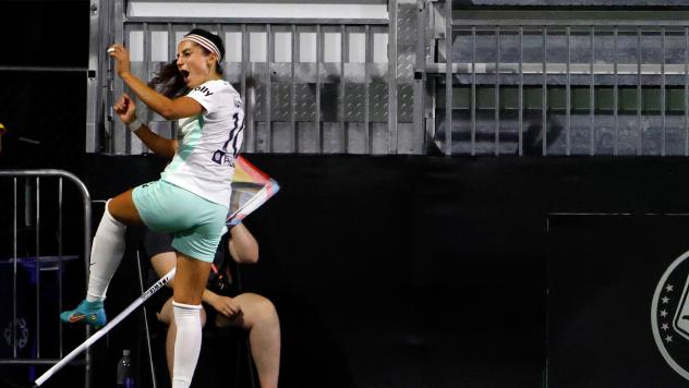 Nadia Nadim of Racing Louisville FC celebrates a goal