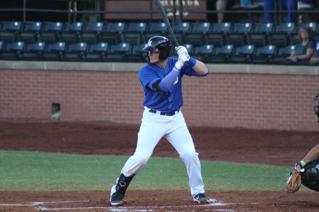 Dakota Phillips at bat for the Evansville Otters