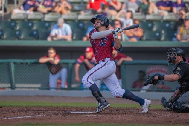 David Thompson of the Kansas City Monarchs hits a solo home run