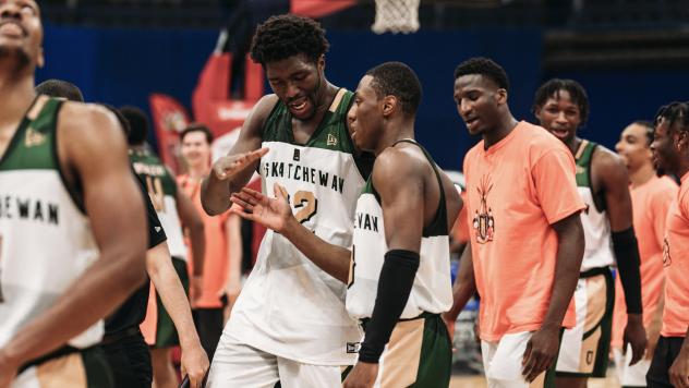 Saskatchewan Rattlers exchange congratulations