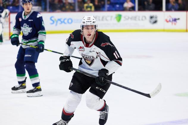 Vancouver Giants right wing Fabian Lysell vs. the Seattle Thunderbirds