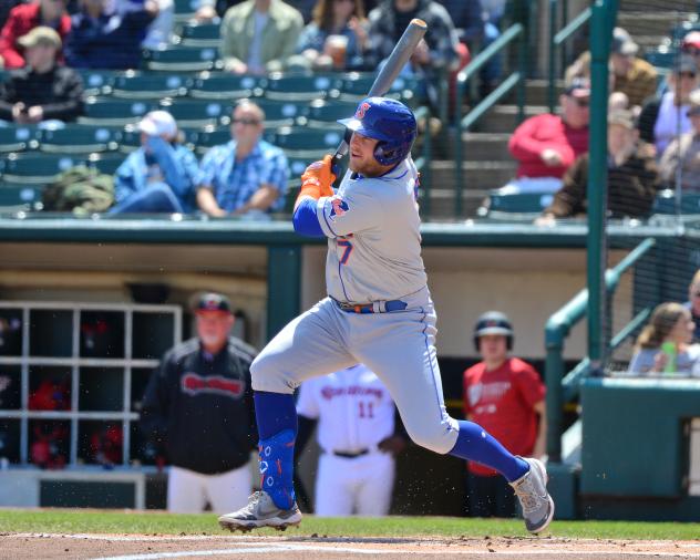 Travis Blankenhorn of the Syracuse Mets