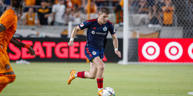 Chicago Fire FC with possession vs. Houston Dynamo FC