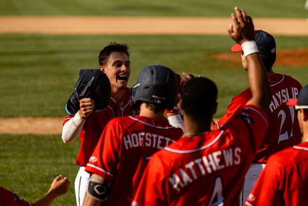 St. Cloud Rox celebrate the First-Half Championship