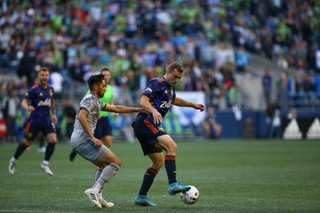 Seattle Sounders FC with possession vs. CF Montréal