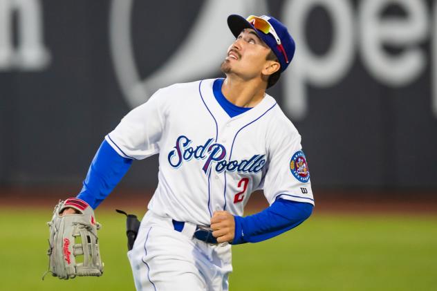 Corbin Carroll of the Amarillo Sod Poodles in action