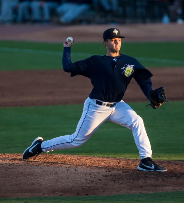 Columbia Fireflies' Pitcher Ben Hernandez on the Mound