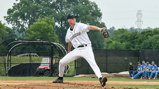 Dock Spiders starter David Hagaman on the mound