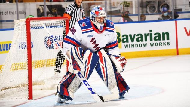 Kitchener Rangers goaltender Pavel Čajan