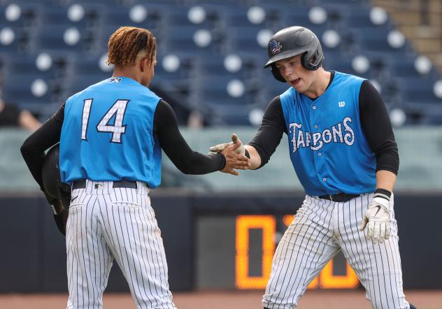 Tampa Tarpons' Ben Rice and Madison Santos