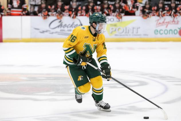 Forward Hank Crone with Northern Michigan