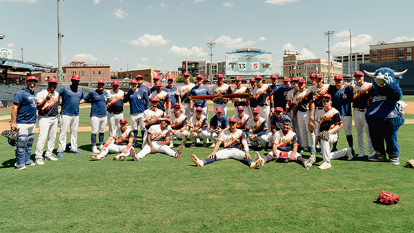 Tulsa Drillers celebrate the 2022 Coors Light Propeller Series championship