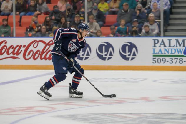 Defender Carson Haynes with the Tri-City Americans