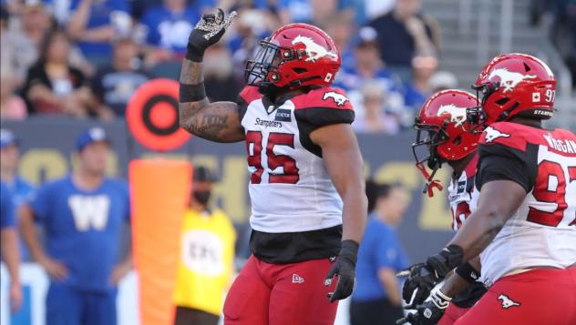 Calgary Stampeders defensive lineman Stefen Banks
