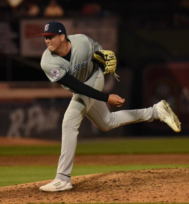 Tanner Myatt of the Somerset Patriots