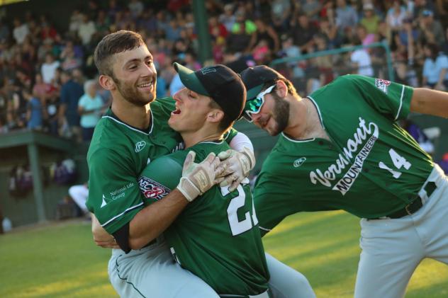 Vermont Mountaineer's Nic Notarangelo home run celebration