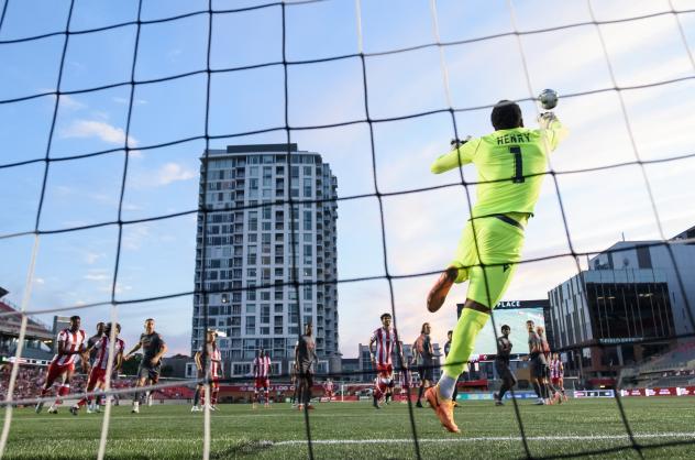 Triston Henry of the Hamilton Forge FC
