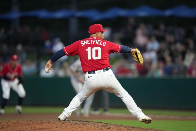 Tacoma Rainiers' Justus Sheffield on the mound