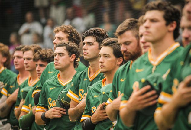 Sanford Mainers during the National Anthem