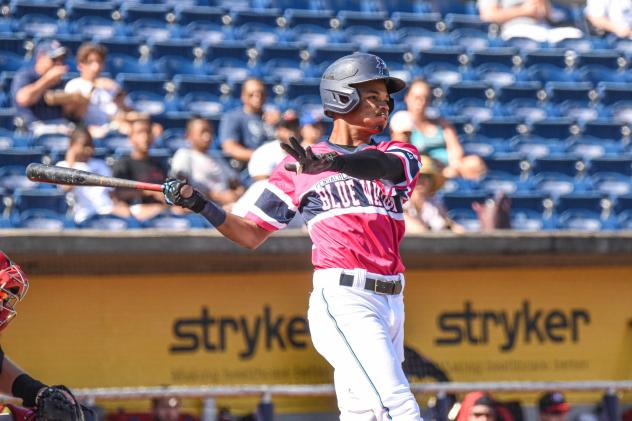 José Devers of the Pensacola Blue Wahoos