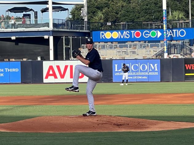 Tampa Tarpons' Zach Messinger on the mound