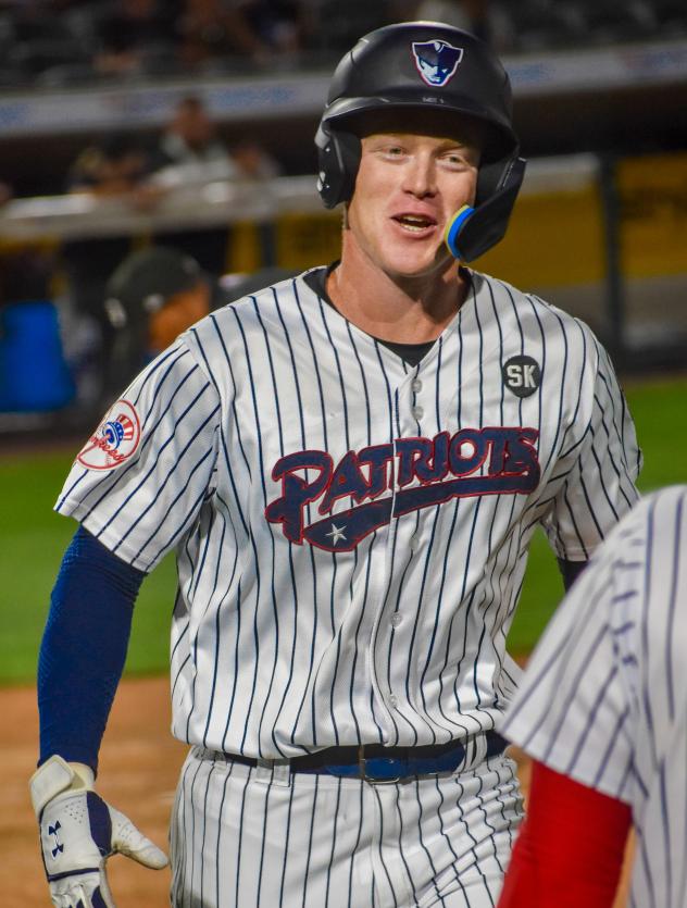 Somerset Patriots' Eric Wagaman After Hitting a Home Run