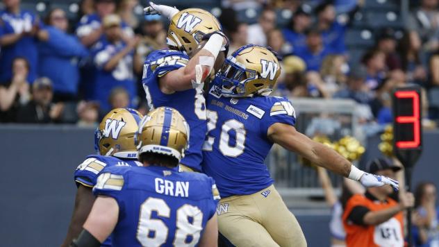 Winnipeg Blue Bombers celebrate