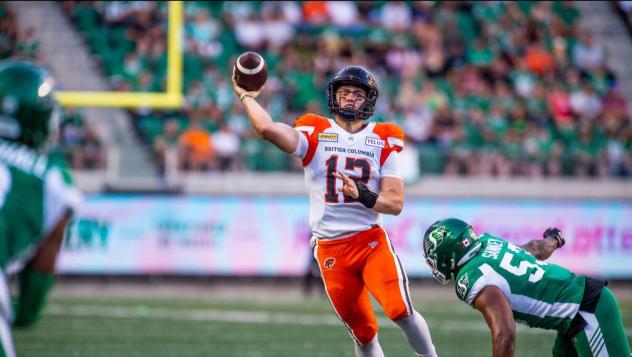 B.C. Lions quarterback Nathan Rourke