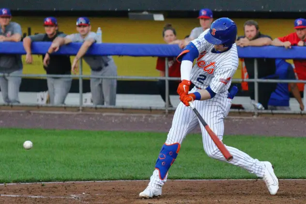 Syracuse Mets' Brett Baty in action