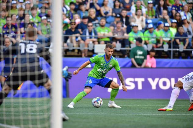 Seattle Sounders FC in action against Real Salt Lake
