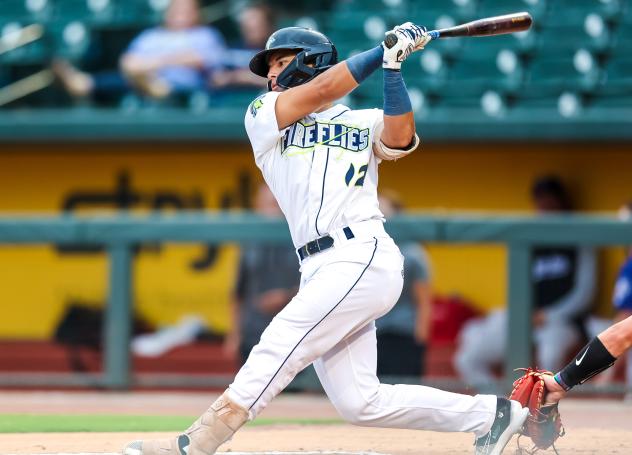 Omar Hernandez of the Columbia Fireflies in action