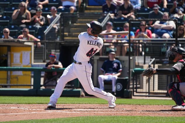 Jarred Kelenic of the Tacoma Rainiers at bat