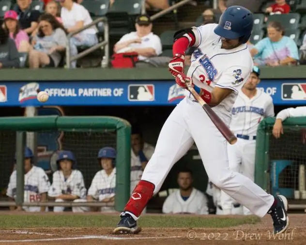 Francisco Del Valle of the New York Boulders at bat
