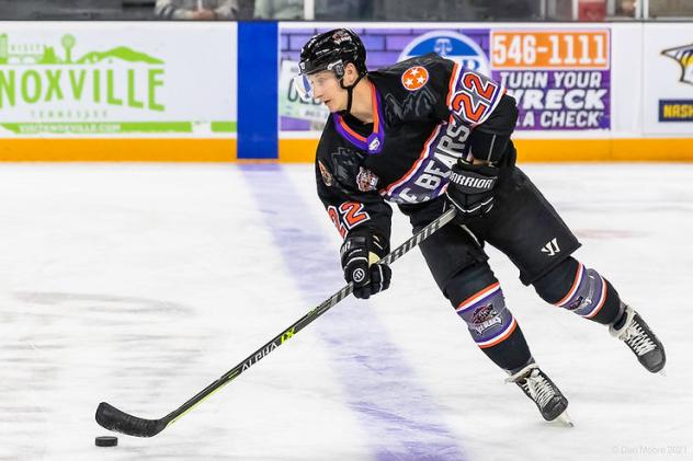 Defenseman Stepan Timofeyev with the Knoxville Ice Bears