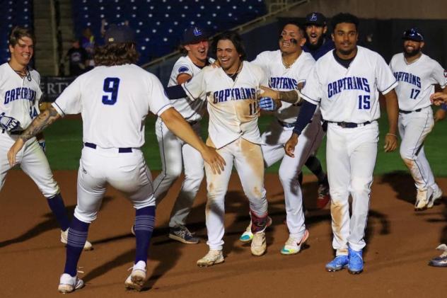 Lake County Captains celebrate a win