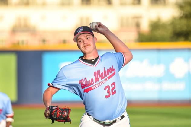 Pensacola Blue Wahoos' Dax Fulton in action