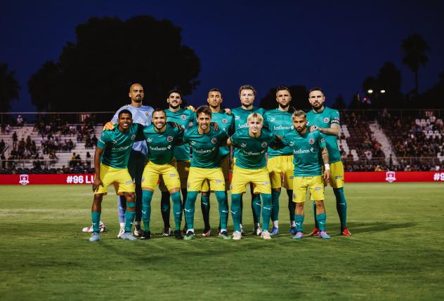 Oakland Roots lineup against Sacramento Republic