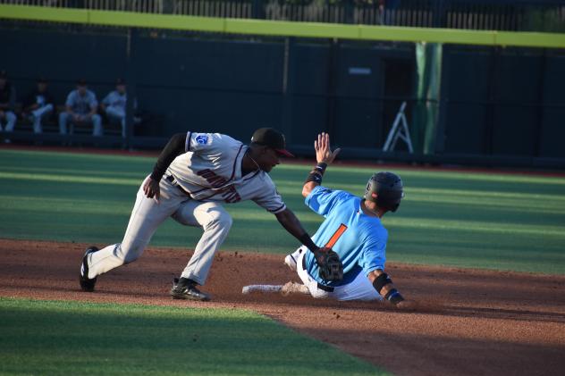 Quad Cities River Bandits' Ramiro Rodriguez in action