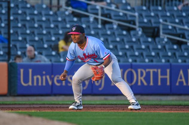 Pensacola Blue Wahoos' Cobie Fletcher-Vance in action
