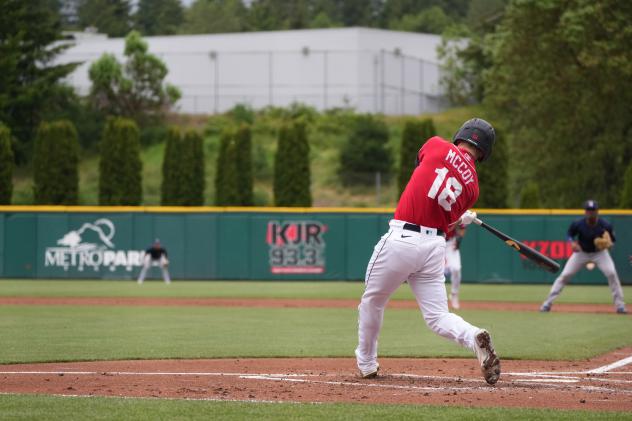 Mason McCoy of the Tacoma Rainiers at bat