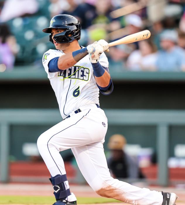 Columbia Fireflies' Guillermo Quintana At Bat
