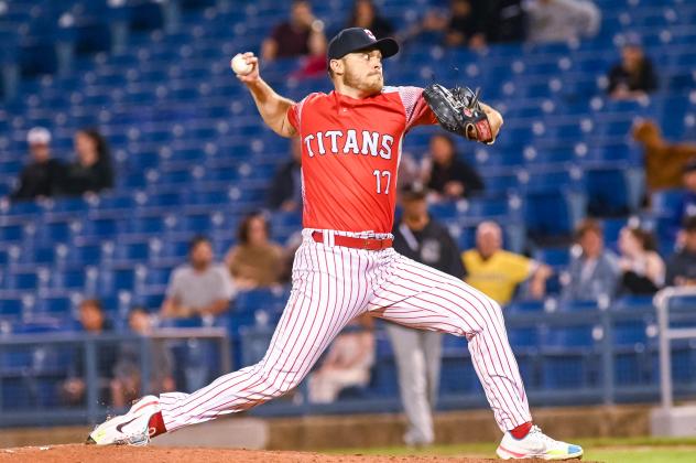 Ottawa Titans' Kyle Serrano on the mound