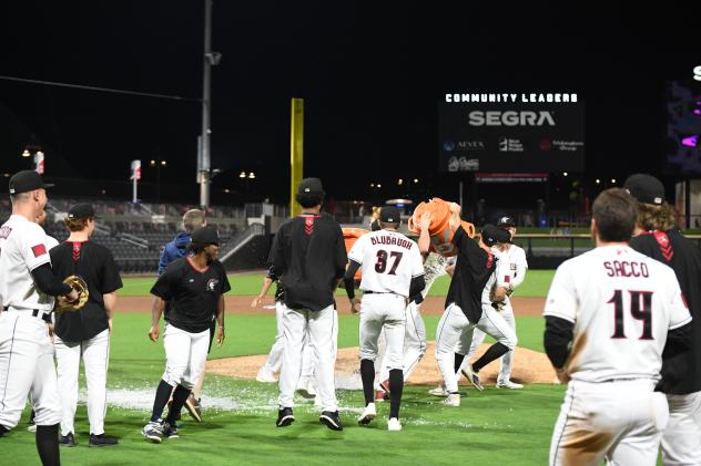 Fayetteville Woodpeckers celebrate victory