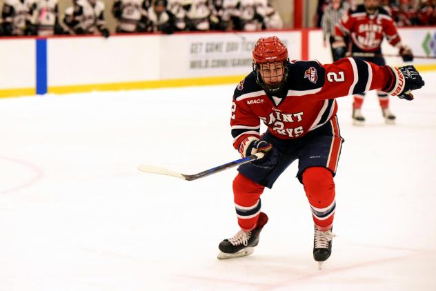 Defenseman Alex Dibacco with Saint Mary's University