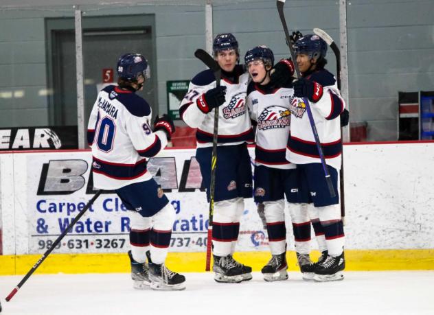 Saginaw Spirit celebrate win