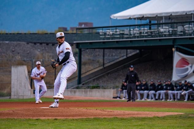 Missoula PaddleHeads' Austen Seide on the mound