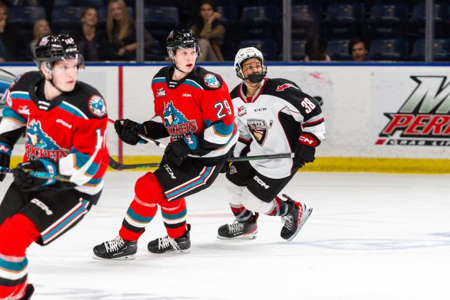 Vancouver Giants' Samuel Honzek in action