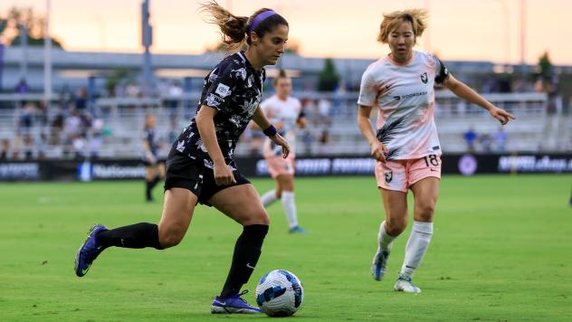 Racing Louisville FC midfielder Savannah DeMelo