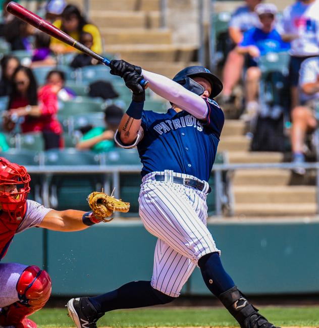 Somerset Patriots' Elijah Dunham in action