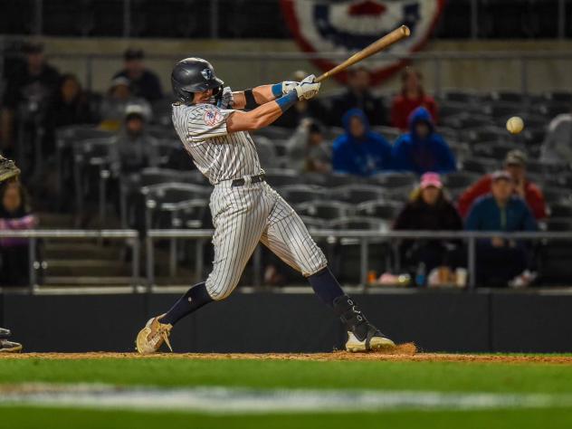 Somerset Patriots' Brandon Lockridge at bat